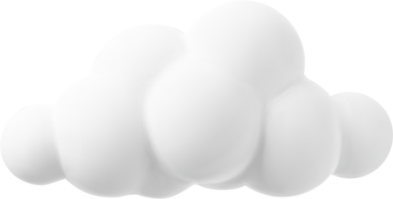 White 3D Cloud Illustration